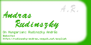 andras rudinszky business card